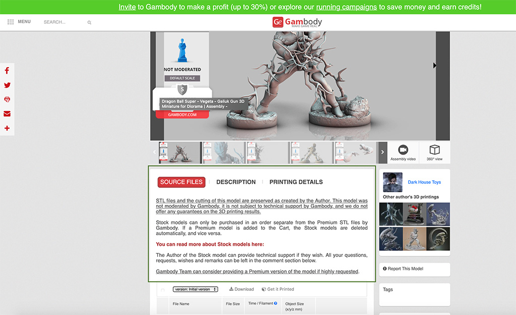 源文件 如何联系库存 3D 模型的作者