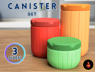 Canister set 由 jamestheprinter 下载免费模型 stl printables com