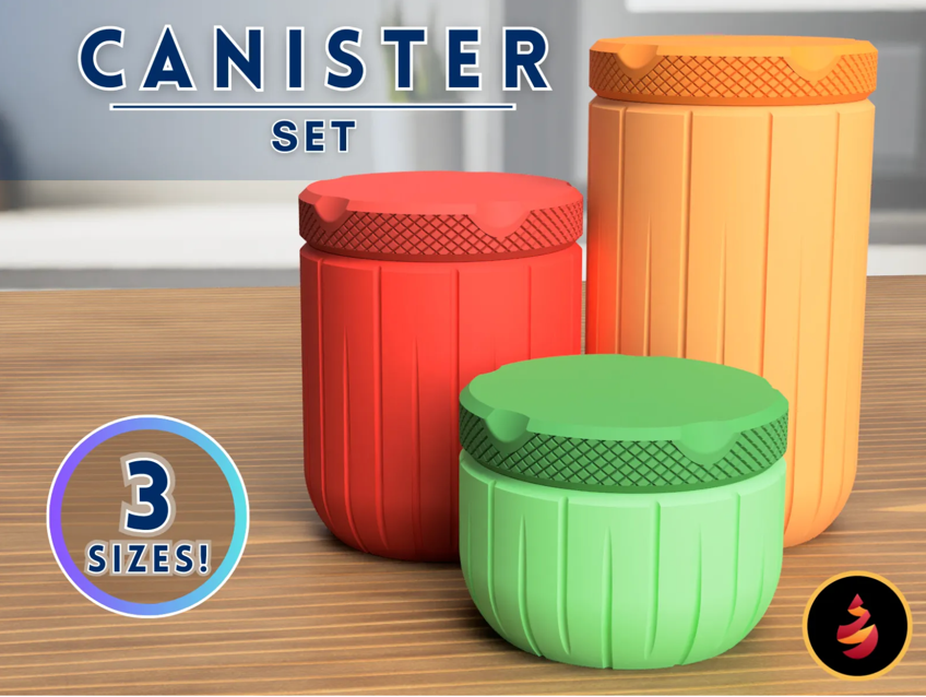 Canister set 由 jamestheprinter 下载免费模型 stl printables com