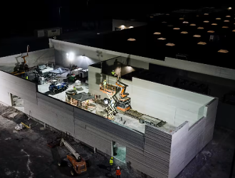 沃尔玛建筑3D打印项目鸟瞰图。照片：《华尔街日报》。