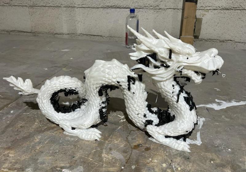 IMG_5849 一条较小尺寸的龙,在 BigRep ONE 上 3D 打印。