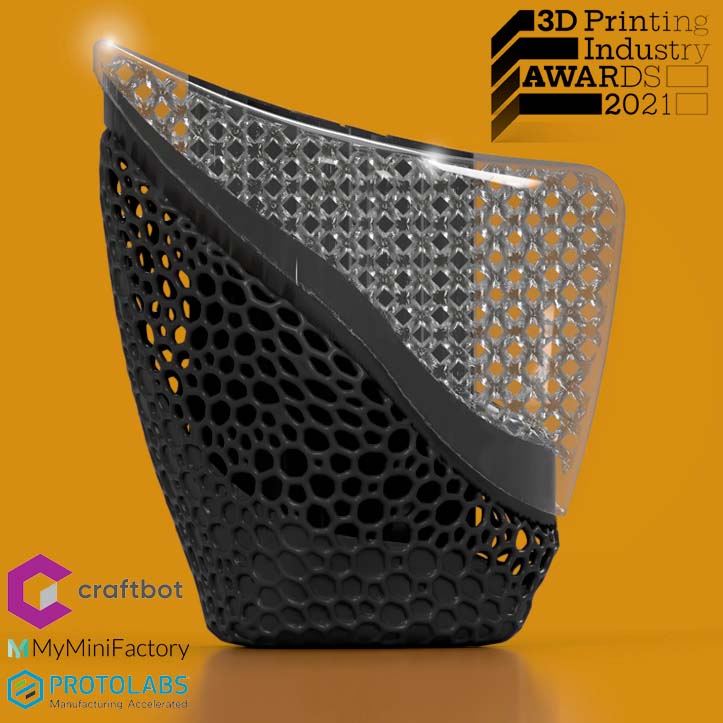 赢得 2024 年 3dpi 奖的原创 prusa mk4s 套件和设计... 14 James novak 设计奖杯,2021 年 3d 打印行业奖得主。图片由 james novak 提供。