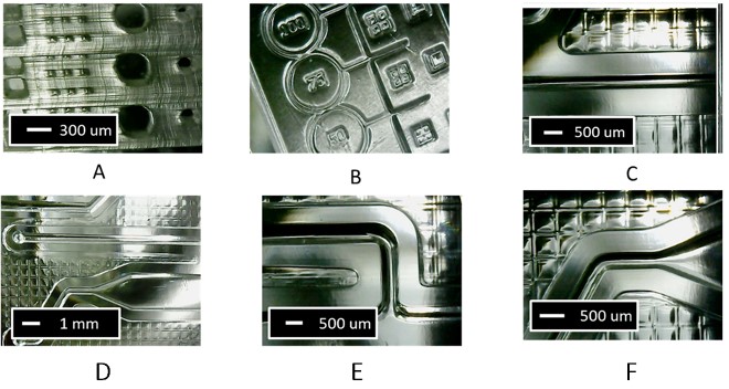 显微图像显示尺寸小至 50 µm 的闭合折叠通道。图片由 Skyphos Industries 提供。