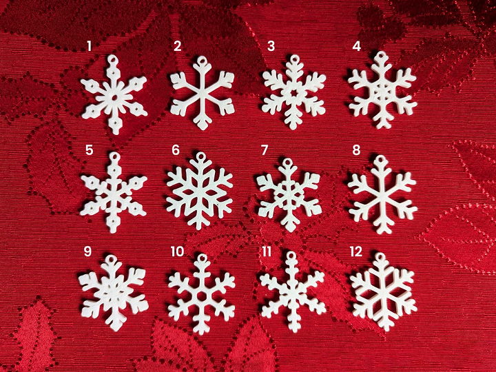 Tiny showflake ornaments 用 3D 打印一个小圣诞节 - 3D打印行业资讯网