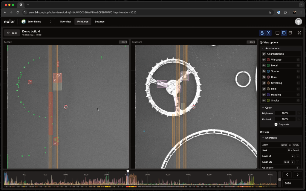 Euler defect detection interface. Image via Autodesk1 Euler 的新 AI 工具降低了检测 3D 打印缺陷的成本......