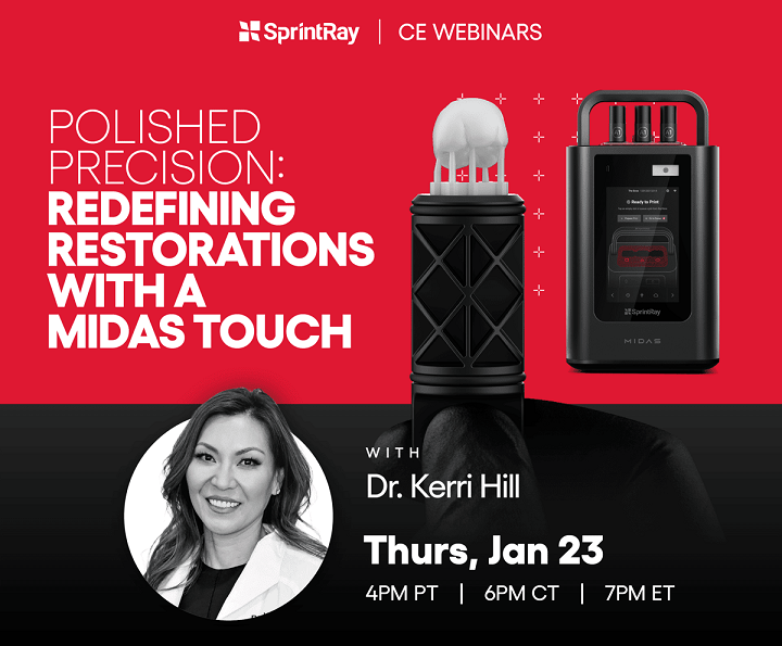 SprintRay dental restorations 3D 打印网络研讨会和活动回顾：2025 年 1 月 19 日 - 3D打印行业资讯网